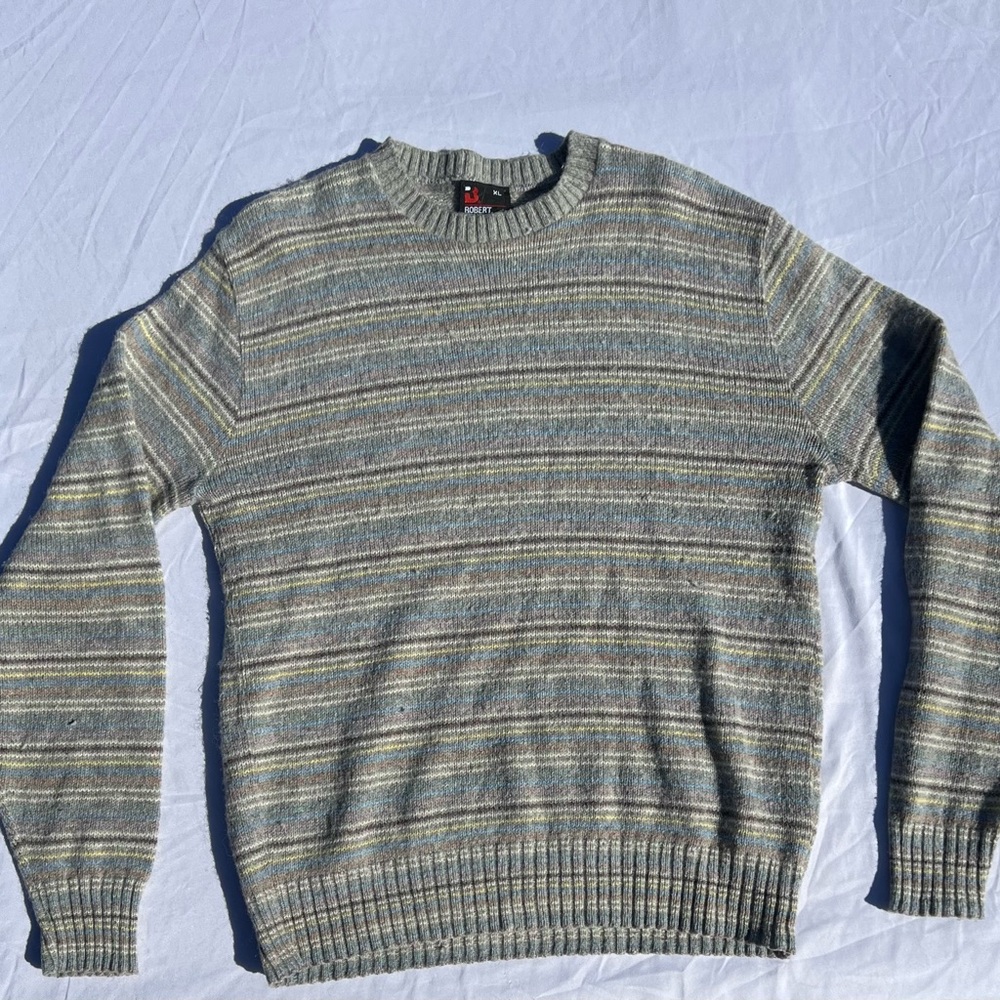 Pastel Striped Wool Sweater
